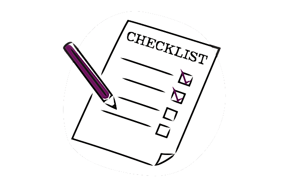 An illustration of a checkilst being ticked off