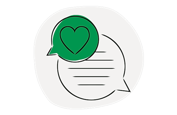 An illustration of a speech bubble