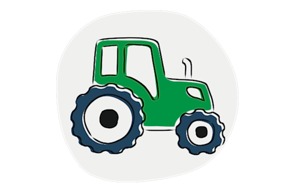 An illustration of a tractor